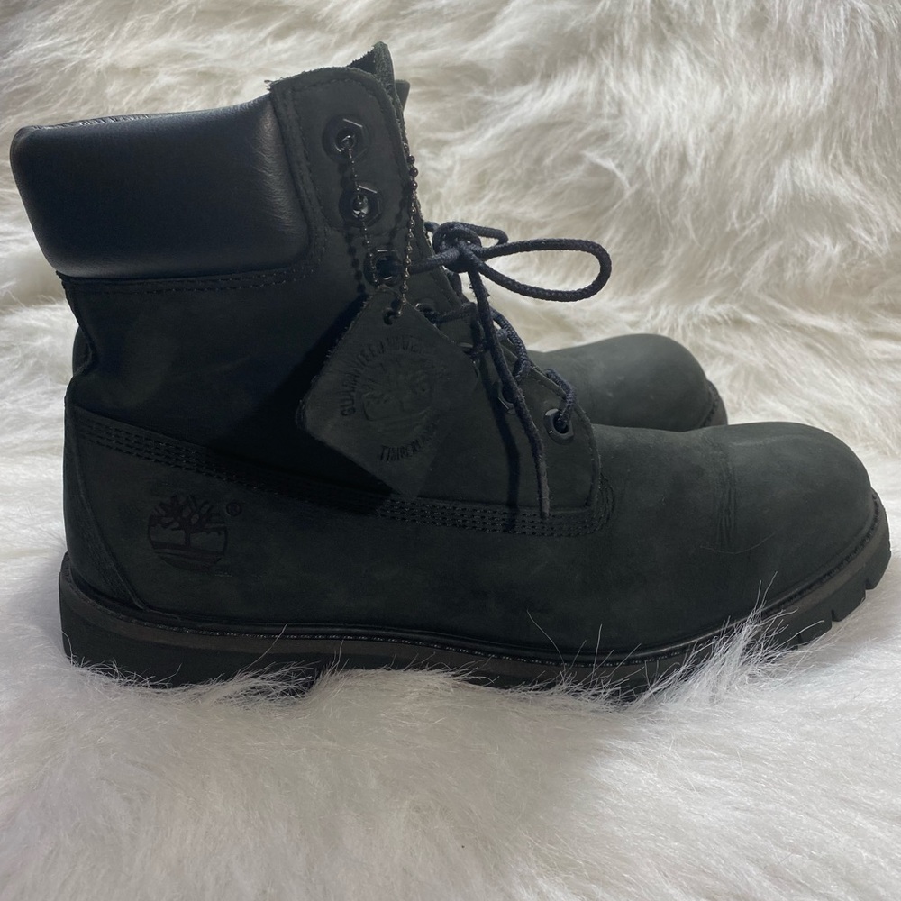 Black Timberland 6 inch boots suede